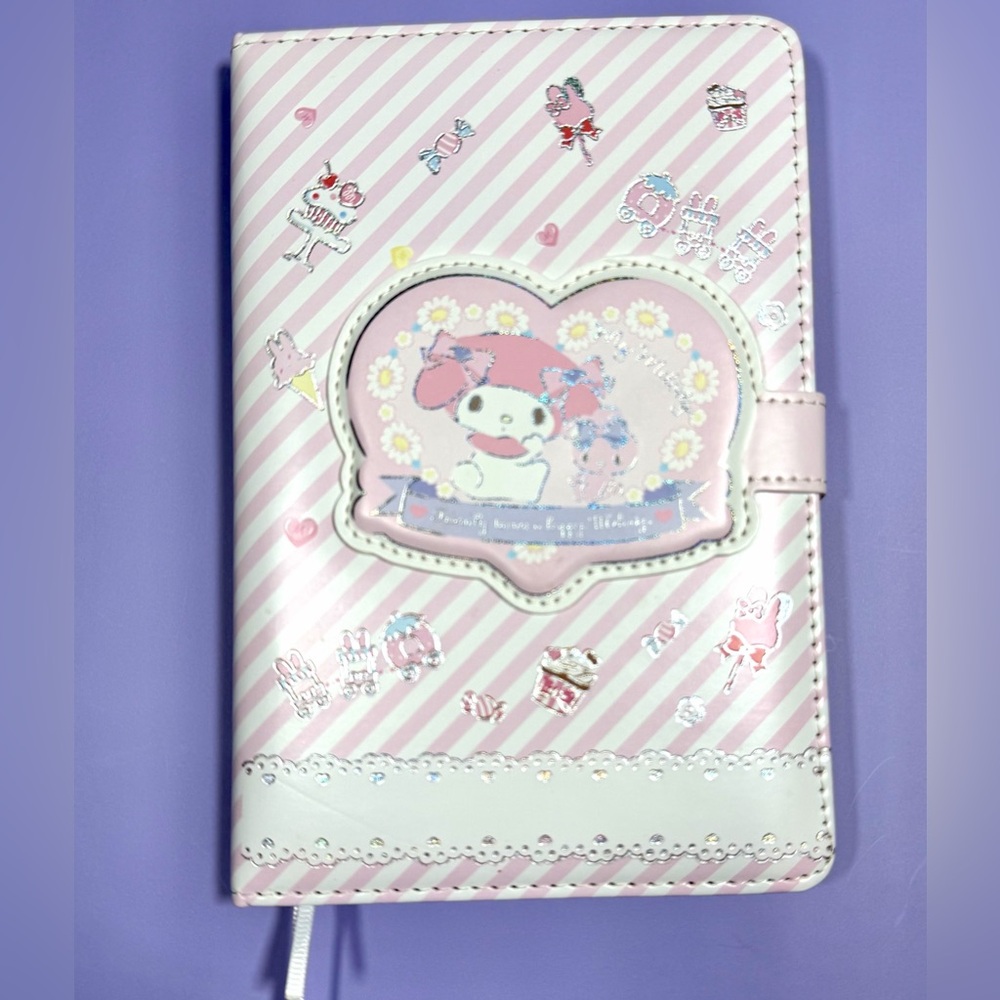 Sanrio My Melody Pastel Pink and White Striped Undated Planner